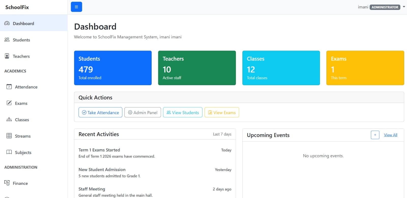 SchoolFix - School Management System